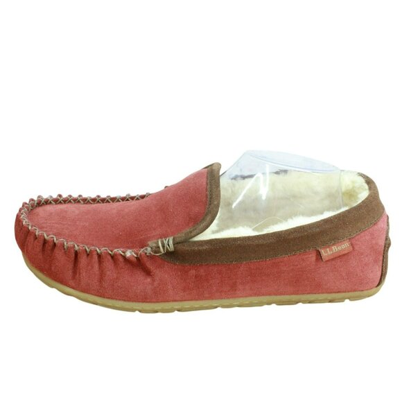 LL Bean Multicolor Suede Wicked Good Shearling Lined Venetian Slippers Size 11 M - Picture 1 of 9